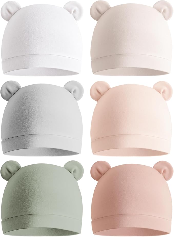 Konssy 6-Pack Baby Newborn Hats by Konssy