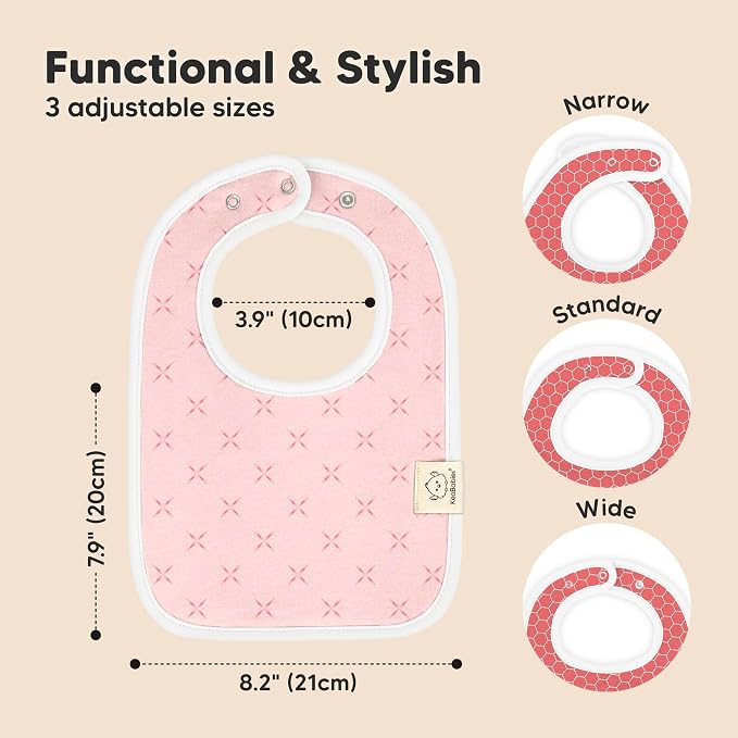 KeaBabies 8-Pack Organic Baby Bibs - Image 2