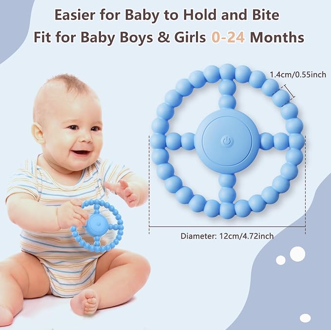 Vibrating Sensory Chew Toy, Teether Teething Toys - Image 4