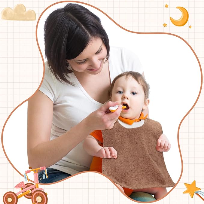 Foaincore 6 Pcs Pullover Baby Bibs Cotton Terry Toddler Absorbent Infant - Image 5