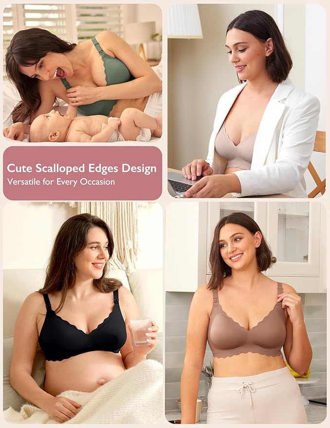 Momcozy Nursing Bras for Breastfeeding, Seamless Pregnancy Maternity Bra - Image 5