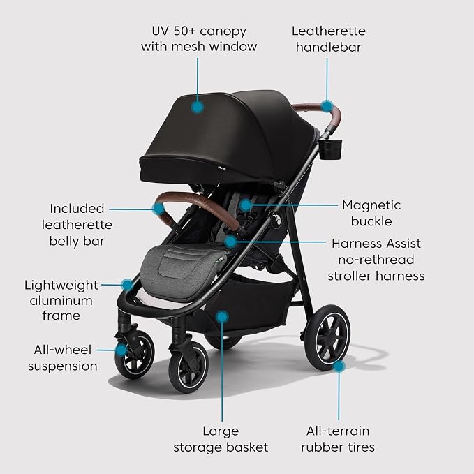 Baby Jogger City Mini Air Lightweight Stroller Rich Black - Image 6