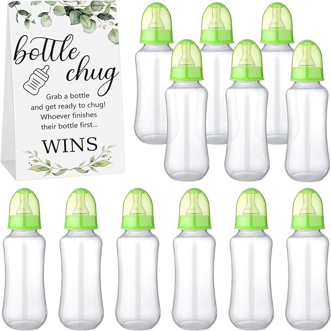 TrelaCo Cool Baby Shower Games Sets 12 Pcs Feeding Bottles by TrelaCo