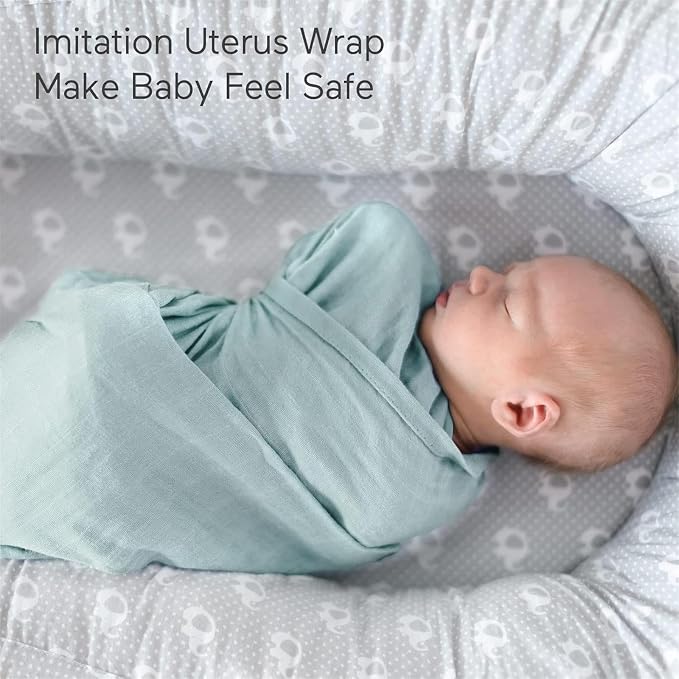 Momcozy Muslin Swaddle Blanket, 4 Pack Large 47 X 47 Inches Breathable - Image 2