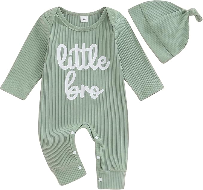 Fernvia Newborn Baby Boy Clothes Letters Print Bodysuit 3 6 9 12 18 Months Long by Fernvia