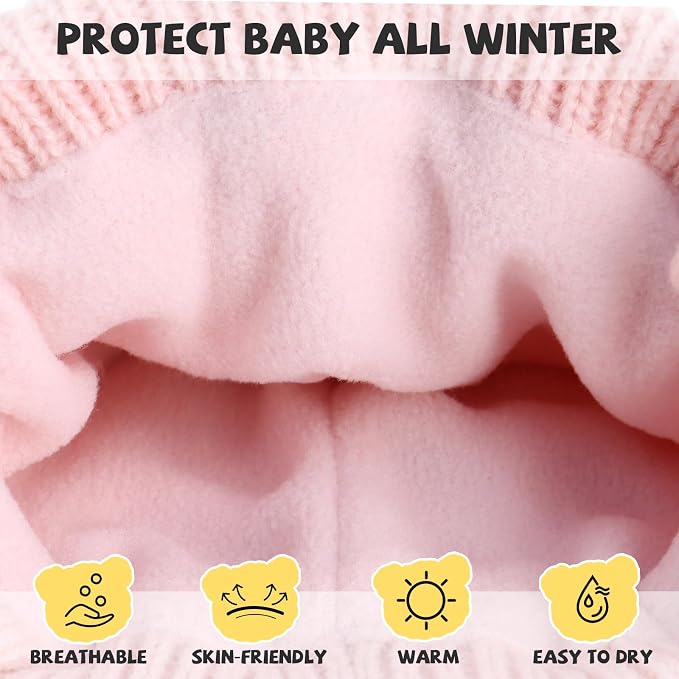 Duoyeree Cozy Baby Beanie with Earflaps and Fleece Lining - Image 5