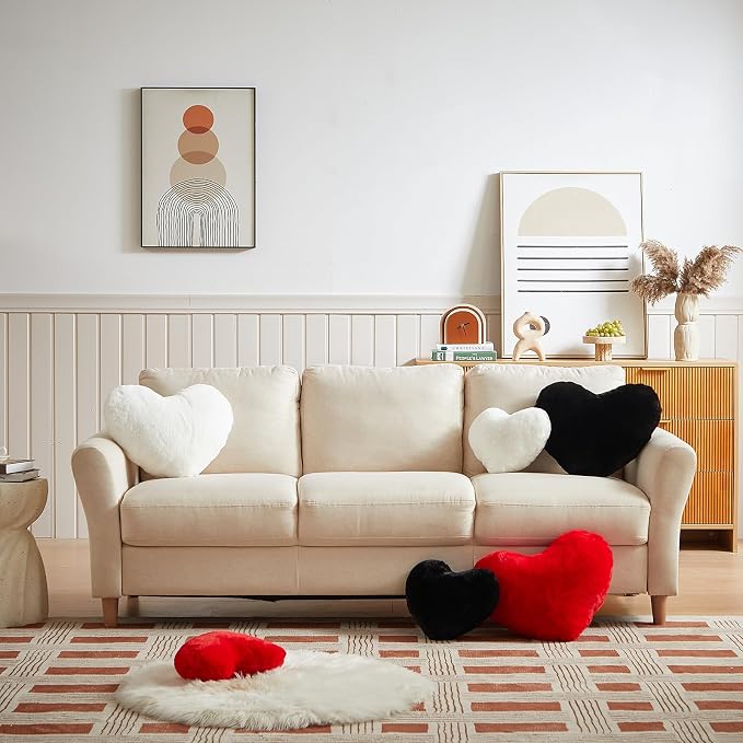 EastTree Heart Pillows, Ultra Soft Extra-Large Fluffy Pillows, Love Throw - Image 3