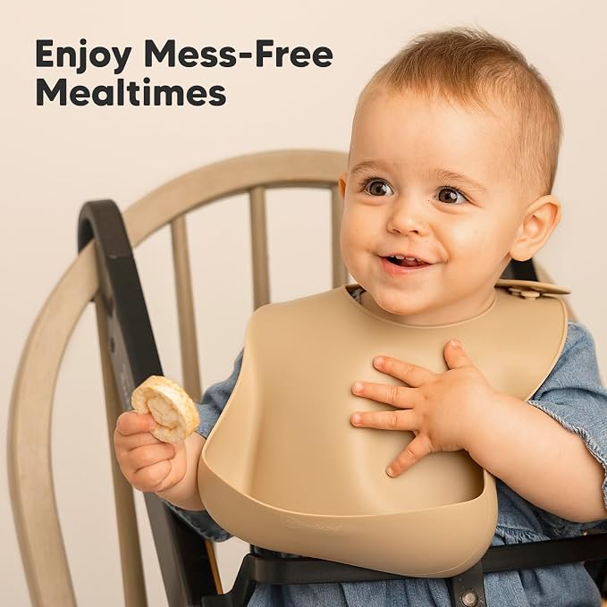 KeaBabies 2-Pack Silicone Baby Bibs - Image 9