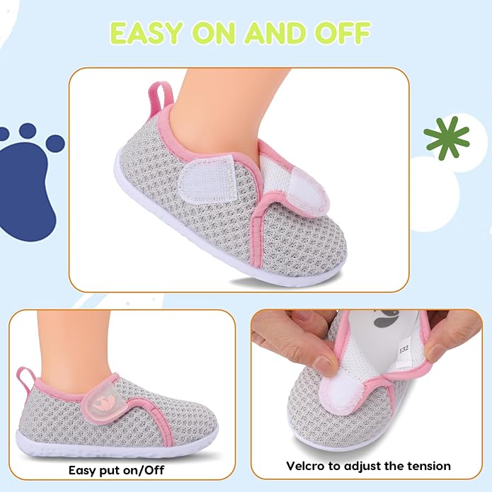 FEETCITY Baby Boys Girls First Walking Shoes Infant Sneakers Crib Shoes - Image 2