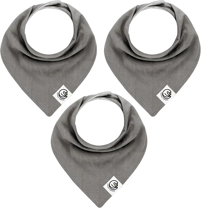 Premium Baby Bibs – 3 Pack for Boys & Girls | Natural Cotton, Super Absorbent by GigglyGoose%C2%AE