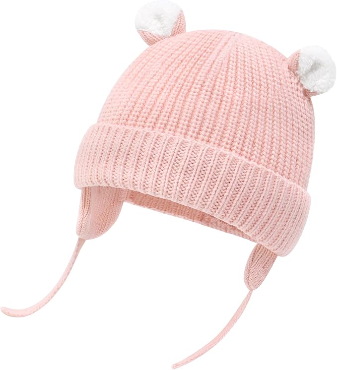 Duoyeree Cozy Baby Beanie with Earflaps and Fleece Lining - Image 2