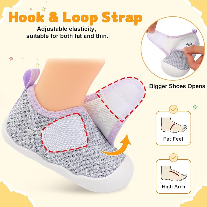 FEETCITY Baby First Walking Shoes Wide Baby Shoes Infant Sneakers Newborn Crib - Image 4