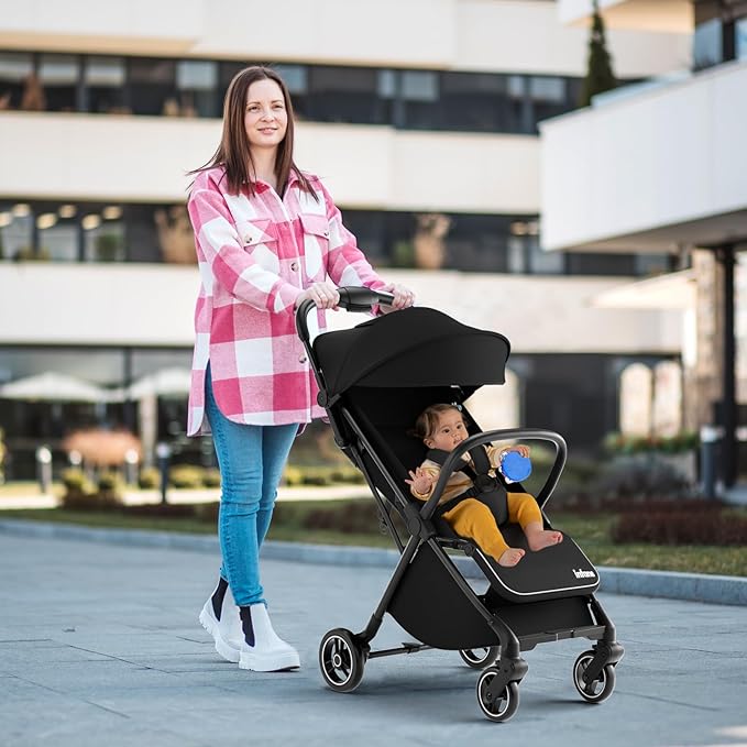 INFANS Lightweight Baby Stroller, Ultra-Compact Fold Airplane Ready Travel - Image 2
