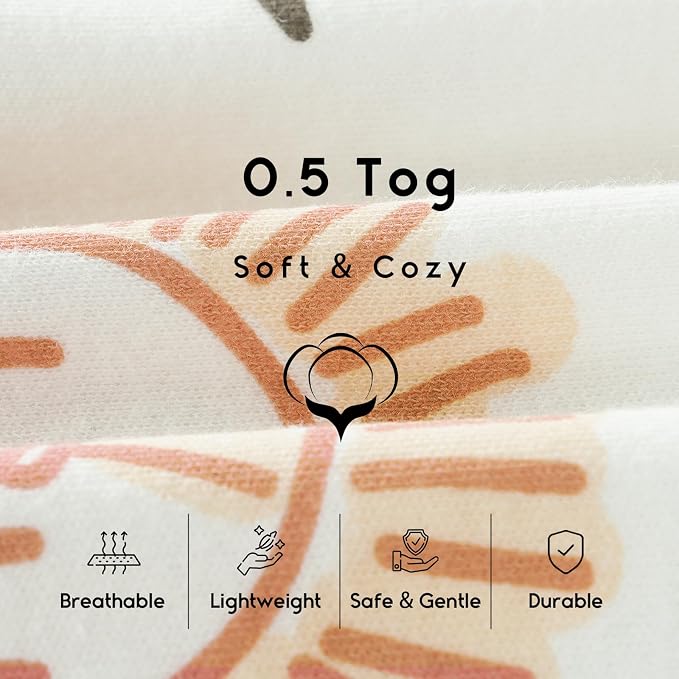 Yoofoss Baby Sleep Sack 6-12 Months 0.5 Tog Wearable Blanket - Image 6