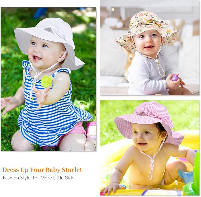 Baby Girl Sun Hat Summer Foldable Beach Hats - Image 7