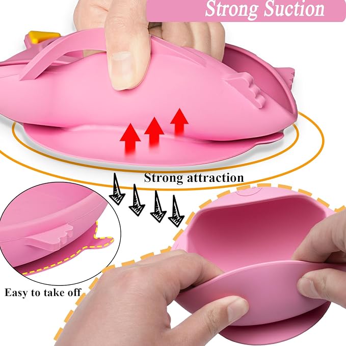 Silicone Baby Feeding Set, Baby Led Weaning Supplies Baby Silicone Suction - Image 2