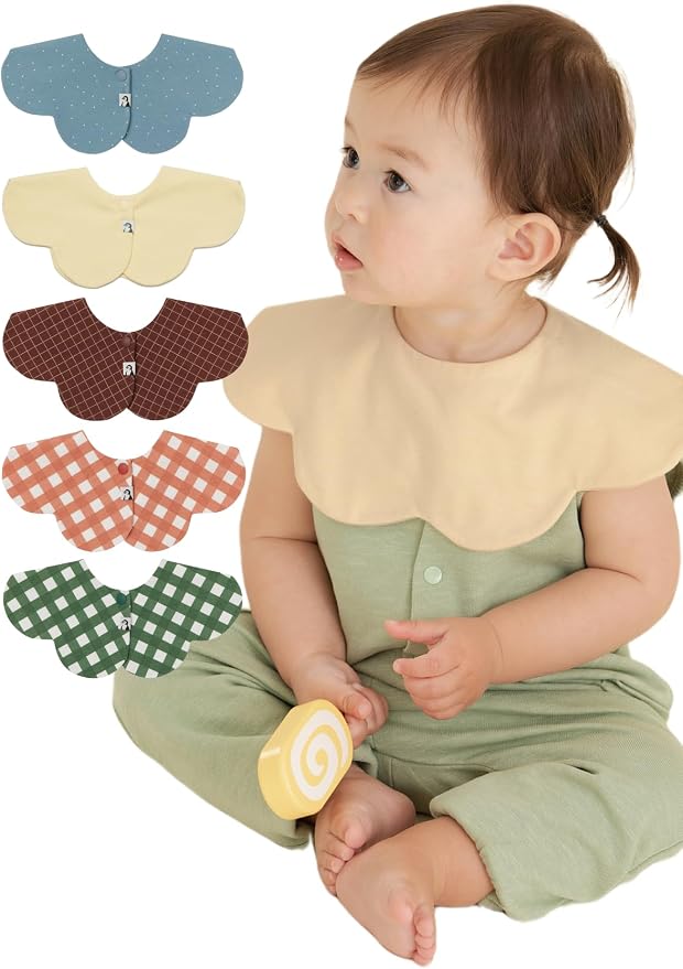 Konny Baby Bibs Set, 360 ​​° Rotate, Soft and Absorbent Bandana Drooling by Konny