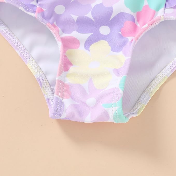 Newborn Baby Girl Ruffle Swimsuit Infant Toddler One Piece Floral Bikini Beach - Image 5
