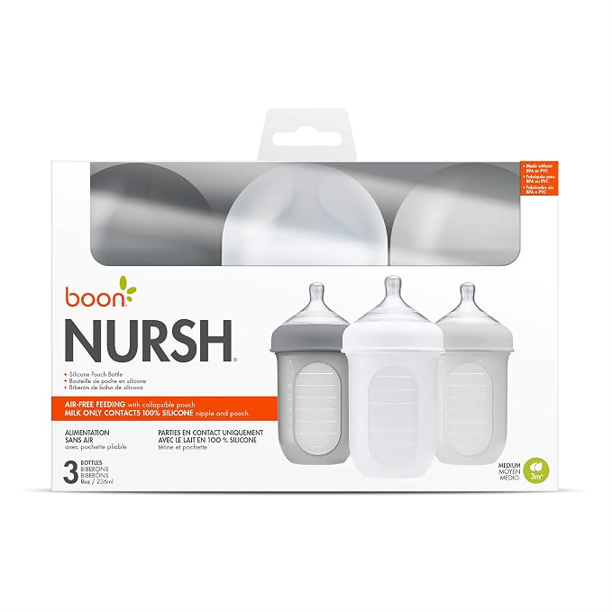 Boon Nursh Reusable Silicone Pouch Baby Bottles - Image 9