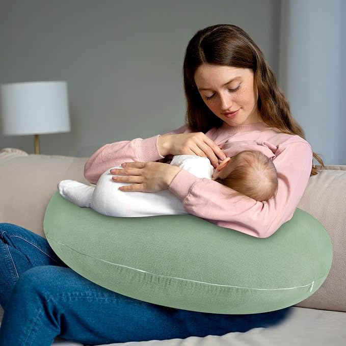 Hooyax Muslin Nursing Pillow Cover, Soft Breathable Feeding Slipcover - Image 7