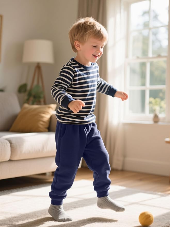 4 Pack Toddler Boys Sweatpants Cotton Baby Kids Joggers Toddler Boys Girls - Image 5