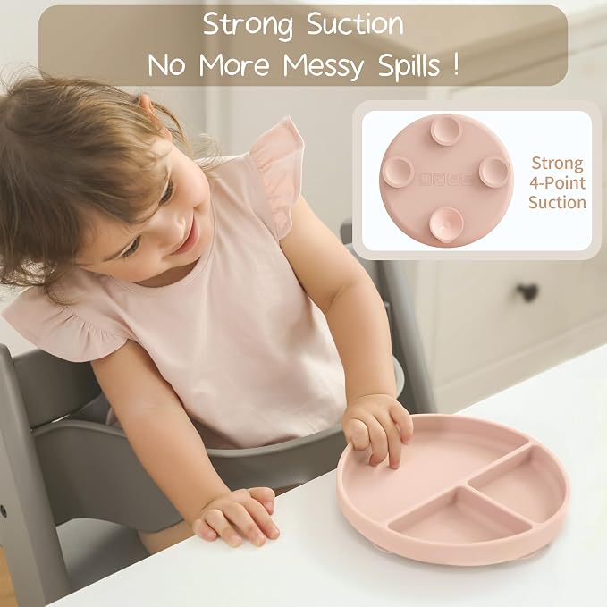 Moonkie Suction Plates for Baby | 100% Silicone BPA-Free Baby Plates - Image 2
