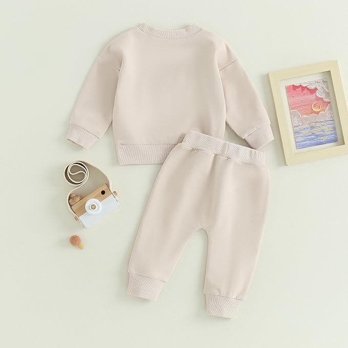 Fernvia Toddler Baby Girl Clothes 3 6 9 12 18 24 Months Fall Outfits Solid Long - Image 7