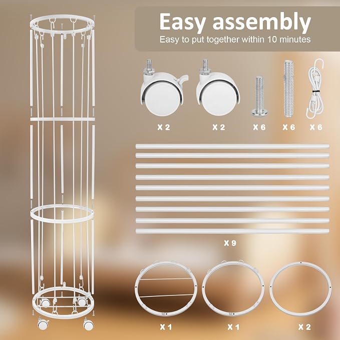 Stuffed Animal Storage Zoo Plushies Toy Storage Organizer, Metal Tube Stuffed - Image 6