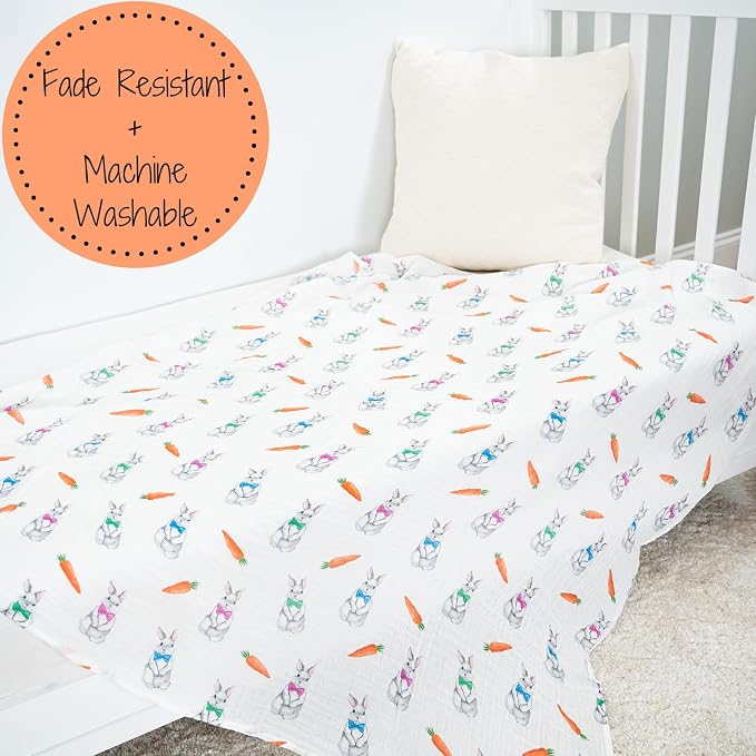 LollyBanks Swaddle Blanket, 100% Cotton Muslin Swaddle Blankets, Neutral - Image 6