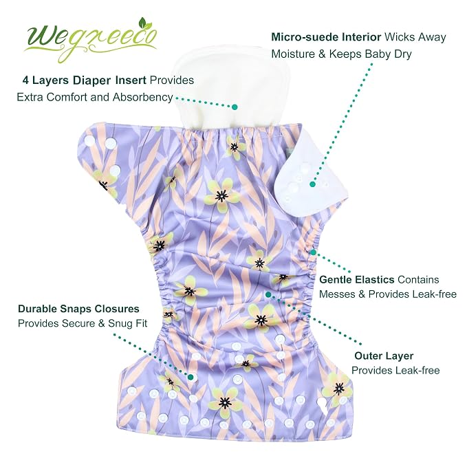 wegreeco Cloth Diapers 6 Pack - Image 2