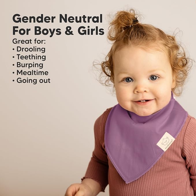 8-Pack Organic Baby Bandana Bibs - Image 6
