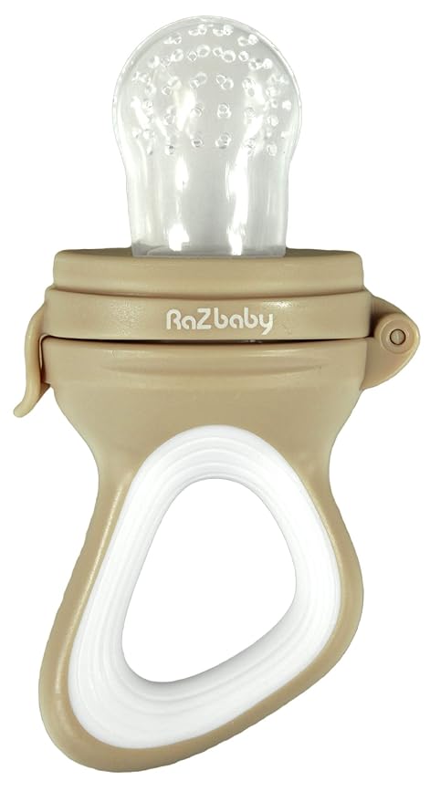 RaZbaby Baby Solids/Frozen Fruit Feeder Pacifier, Infant Teether Toy 6M+ by RaZbaby