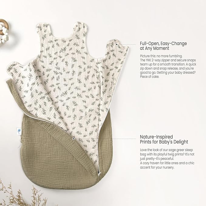 lulumoon Sleep Sack Muslin for Baby: Cotton Wearable Blanket for 9-15 Months - Image 4
