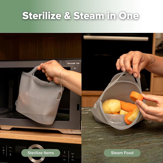 Haakaa On-The-Go Silicone Microwave Steam Sterilizer Bags - Image 4