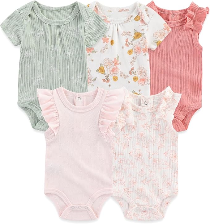 Unisex Baby Boy Girl Bodysuits Sets 20 Pack Cotton Casual New Born Clothes - Image 2