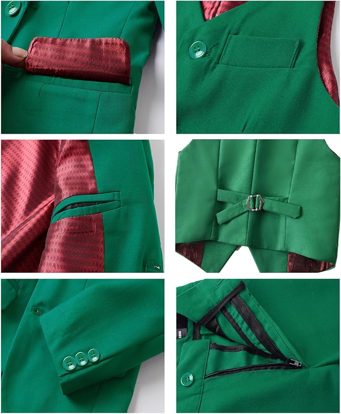 Boys Suit for Kids Tuxedo Suits for Wedding Formal Suit Set Toddler Boy Dress - Image 6