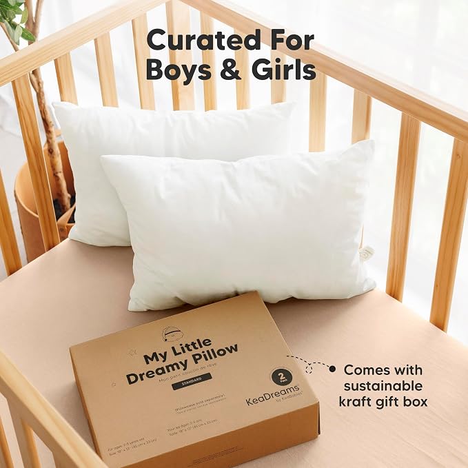 KeaBabies 2-Pack Toddler Pillow 13x18 - Image 9