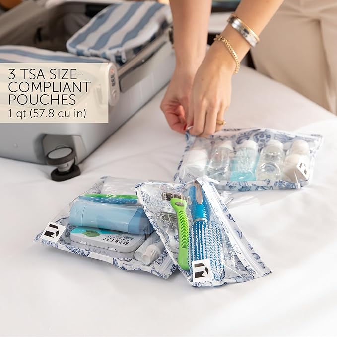 Bumkins Roamio Wet Bag and 3-Pack Clear-Sided Travel Pouches, Waterproof Fabric - Image 5