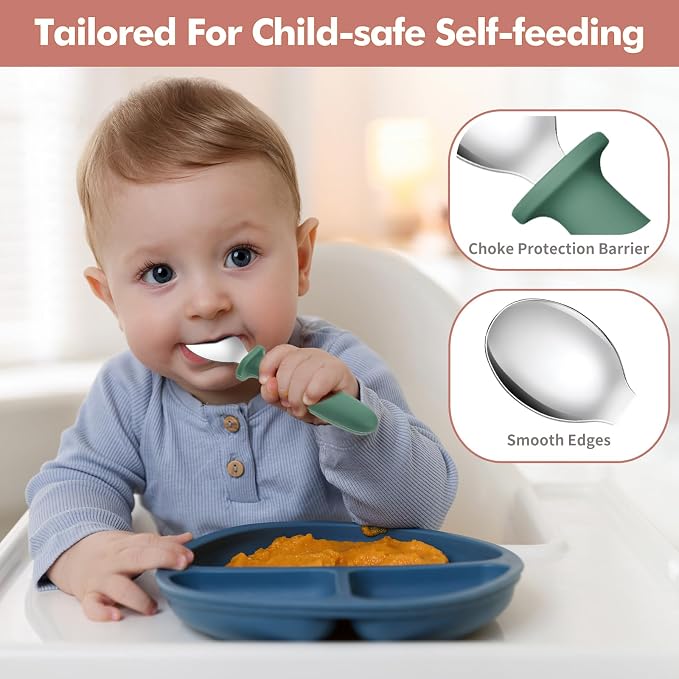 DRKIO 8 PCS Toddler Spoons Set - Image 3