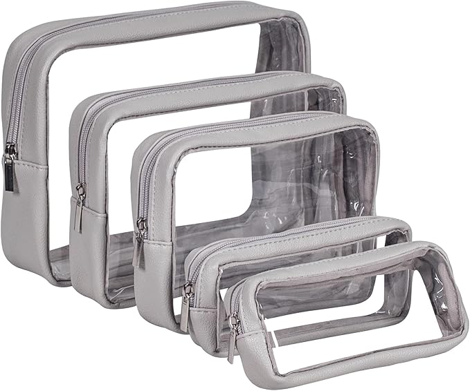 TSA Approved 5-Piece Diaper Bag Organizer Pouch Set Clear Waterproof TPU Kids by Remobia+Hicol