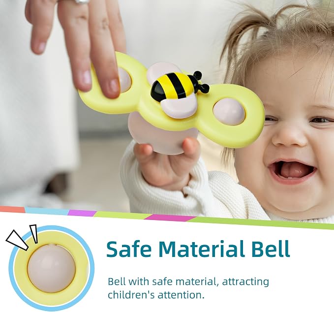 LiKee Strong Suction Cup Fidget Rotating Sensory Bath Toys - Image 2
