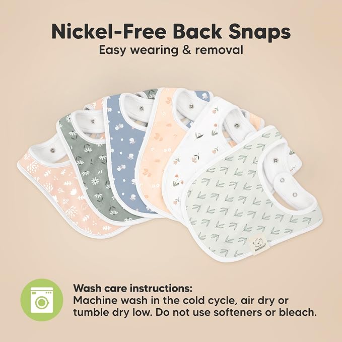8-Pack Organic Baby Bibs for Boys, Girls - Image 9