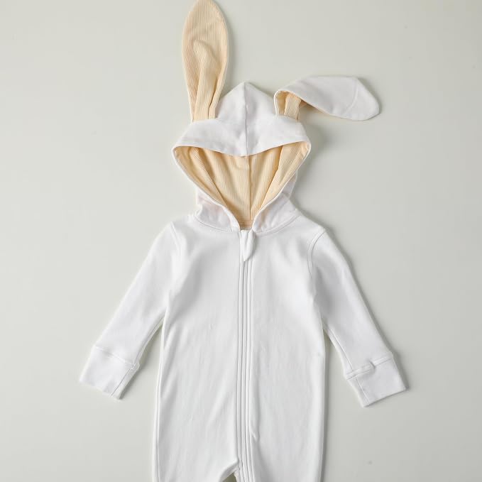 Owlivia Organic Cotton Baby Boy Girl Zip up Sleep 'N Play Pjs, Long Sleeve - Image 2