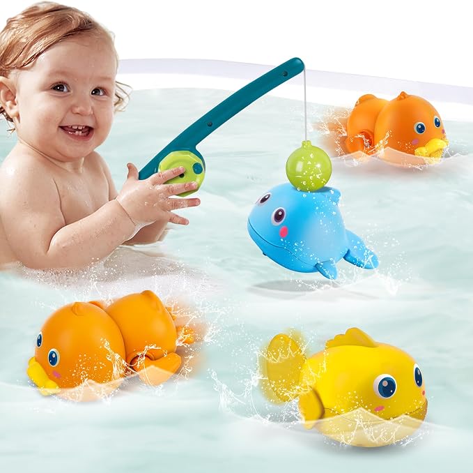 Dwi Dowellin Bath Toys for Toddlers, Magnetic Fishing Games Kids Bathtub Toys by DwiDowellin