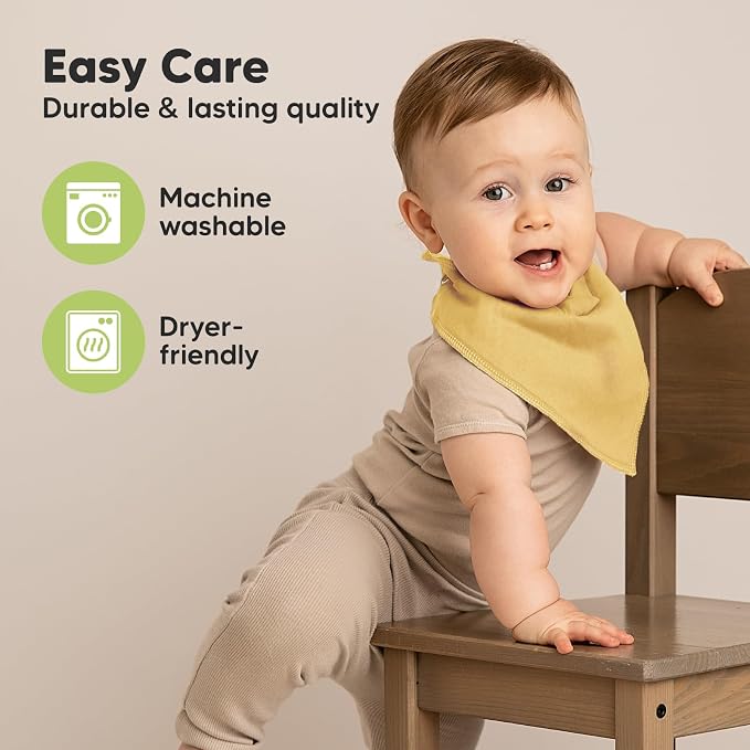 8-Pack Organic Baby Bandana Bibs - Image 7