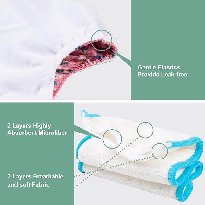 Wegreeco Cloth Diapers 6 Pack - Image 4