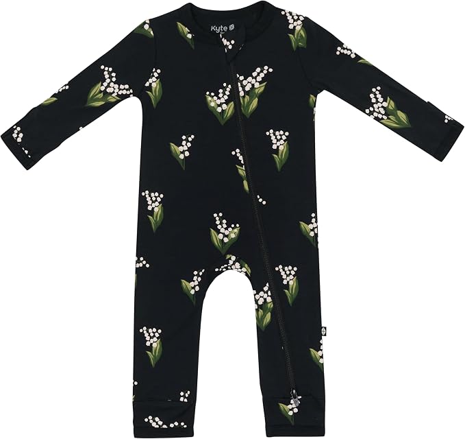 KYTE BABY Unisex Rayon Made From Bamboo Zippered Rompers 0-24 Months by KYTEBABY