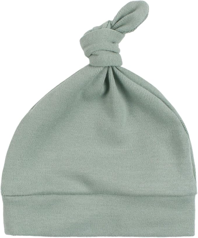 JANGANNSA Newborn Baby Hat Infant Baby Boys Beanie Top Knot Stretchy Hats by JANGANNSA