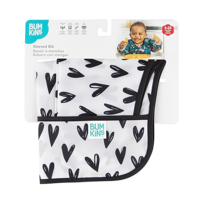 Bumkins Sleeved Bib for Girl or Boy, Baby and Toddler for 6-24 Months, - Image 6