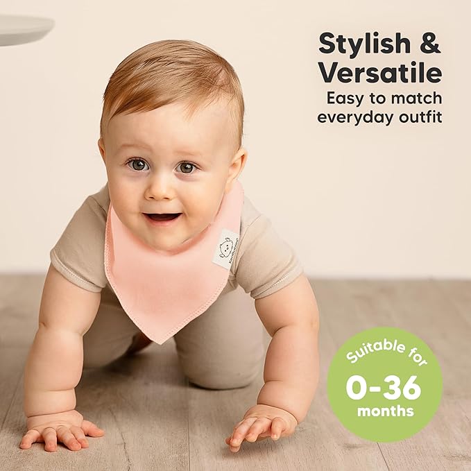 8-Pack Organic Baby Bandana Bibs - Image 4